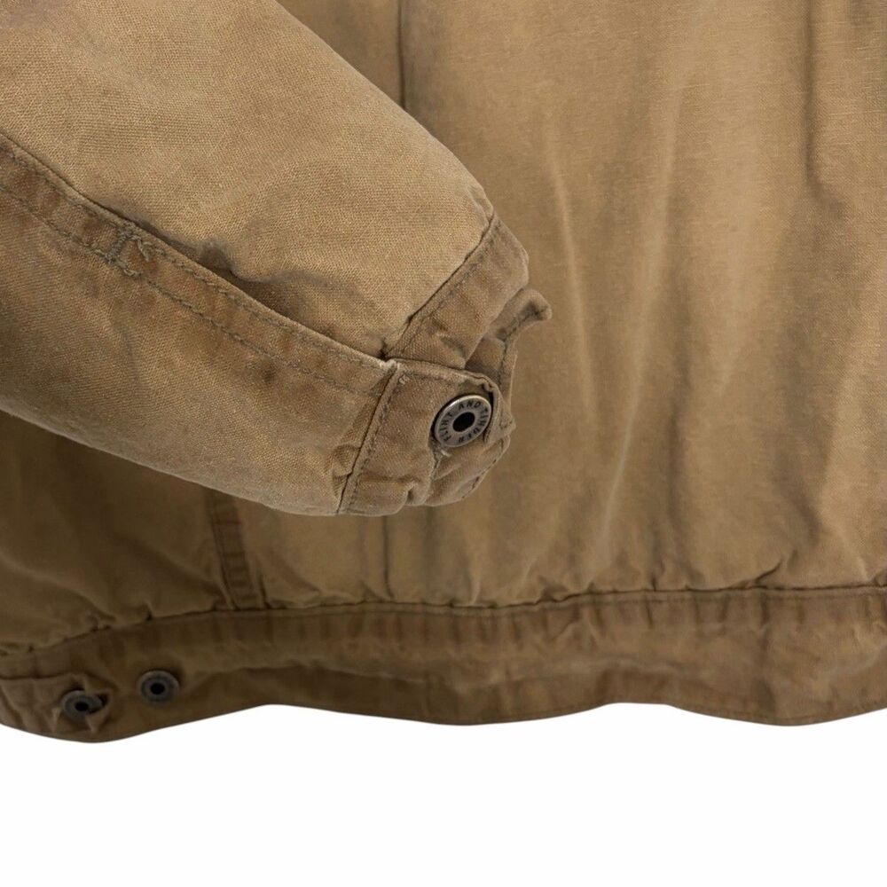 Flint and Tinder USA Made Waxed Trucker Jacket Brown Large Distressed - Picture 10 of 13